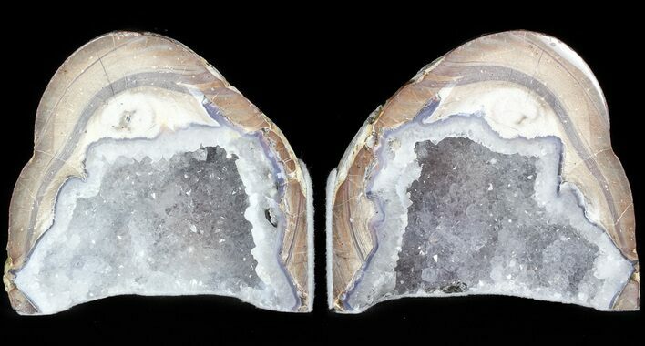 Dugway Geode Bookends - Sparking Crystals #45936